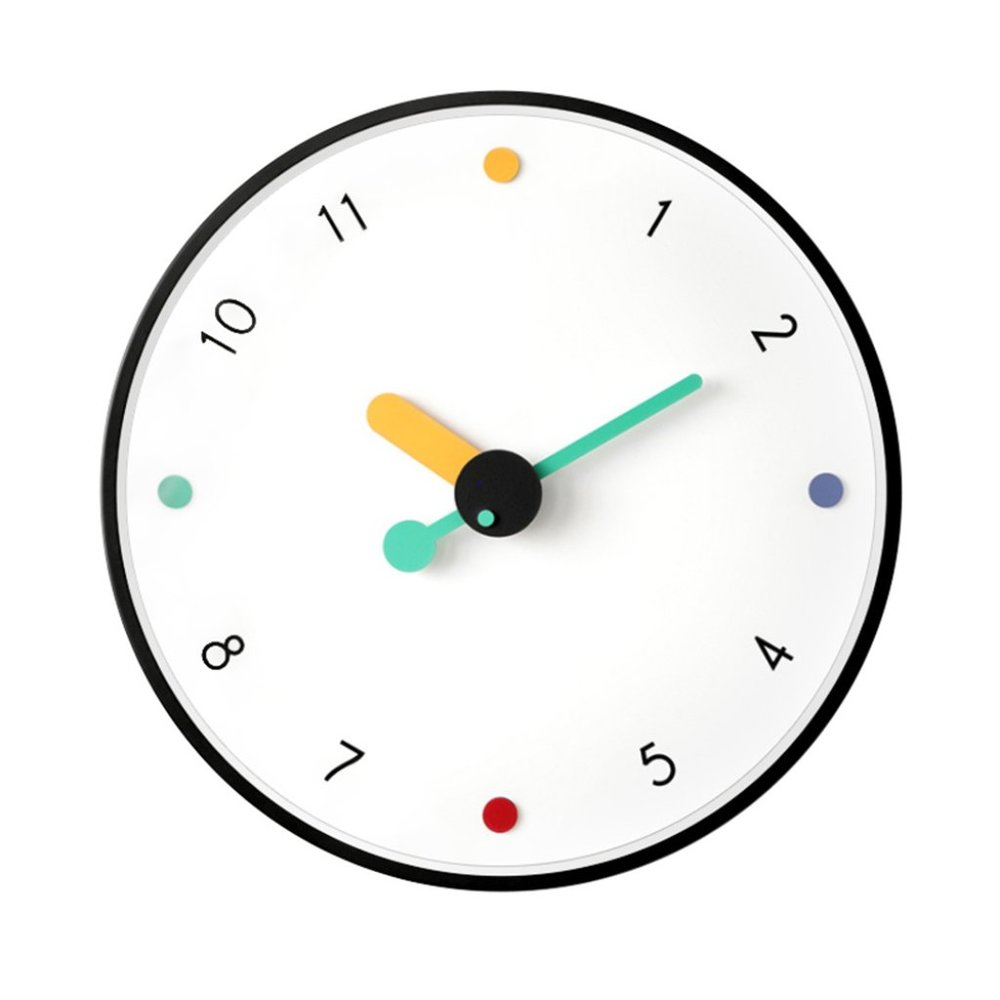 ENAPY Wall clock with Glass Cover & Silent, Non Ticking Movement